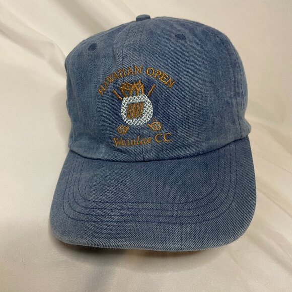 United Airlines Hawaiian Open Waialae Country Club Denim Hat Women's Adjustable - Picture 1 of 4